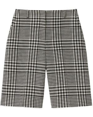Lafayette 148 New York Plaid Shorts - Grey