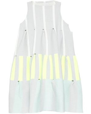 CFCL Striped Pleated Dress - White