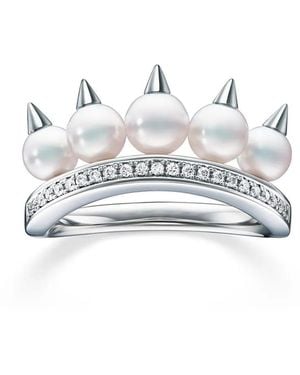 Tasaki 18Kt Collection Line Danger Plus Diamond Pavé Ring - White
