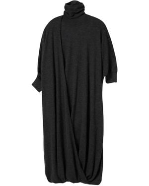 Petar Petrov Zero Gravity Draped Roll-Neck Midi Dress - Black