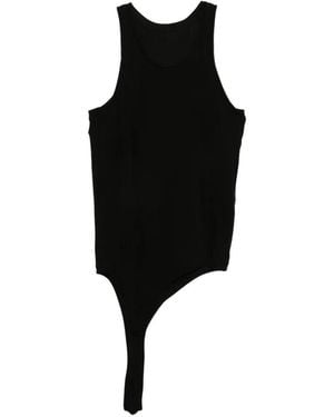 Julius Asymmetric Panelled Vest - Black