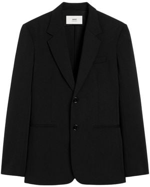 Ami Paris Semi-Lined Blazer - Black