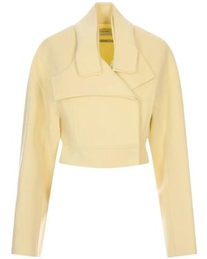 Sportmax Wool Cropped Jacket - Yellow