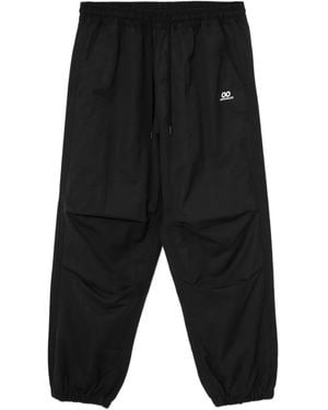 Chocoolate Logo-Embroidered Trousers - Black