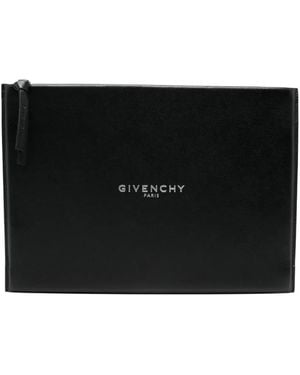 Givenchy Große Antigona Stamped Clutch Mit Logo - Schwarz