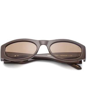 A.Kjærbede Gust Rectangle-Frame Sunglasses - Brown