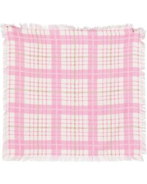 Eric Bompard プリントツイルスカーフ ミニ - ピンク