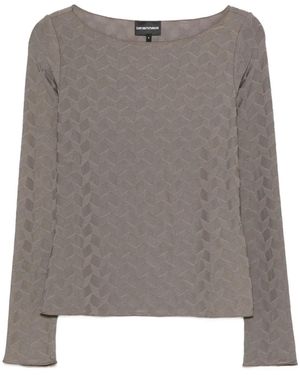 Emporio Armani ジオメトリックパターン ブラウス - グレー