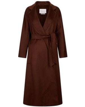 Max Mara Belted Wrap-Style Coat - Brown