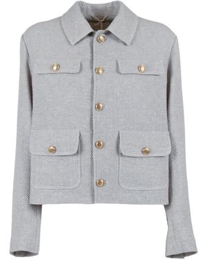 Circolo 1901 Point-Collar Jacket - Grey