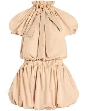 Patou Vestido corto con volantes - Neutro