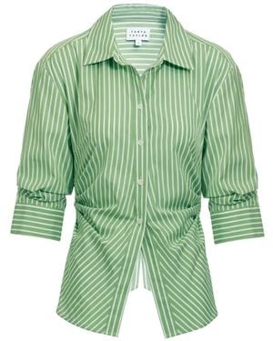 Tanya Taylor Winslet Striped Shirt - Green