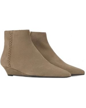 Castañer Tina Wedge Ankle Boots - Brown