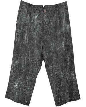 Rundholz Pinstripe-Pattern Faded-Effect Trousers - Grey