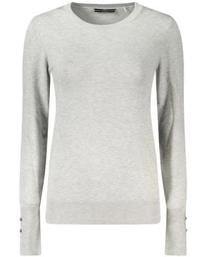 Guess Button-Detail Knitted Jumper - Grey