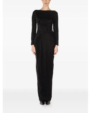 ARAFTU Long-Sleeved Maxi Dress - Black