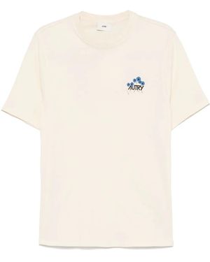Autry T-Shirt Met Logoprint - Naturel