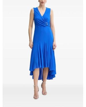 Morgan V-Neck Midi Dress - Blue