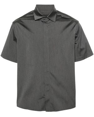 Neil Barrett Short-Sleeve Cotton Blend Shirt - Grey