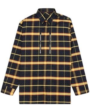 Givenchy 4G Check Zip-Detail Shirt - Black