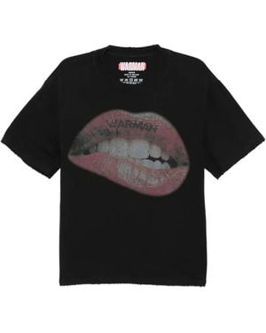 WARMAN Graphic Printed T-Shirt - Black