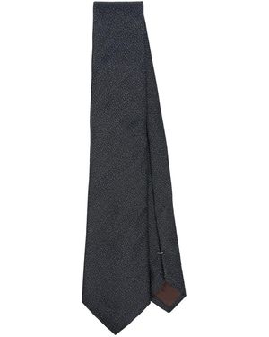 Canali Corbata con motivo en jacquard - Azul