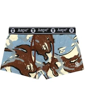 Aape By A Bathing Ape アブストラクトパターン ボクサーパンツ - ホワイト