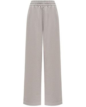 12 STOREEZ Garment-Dyed Elasticated Joggers - Grey