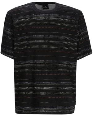 Paul Smith Stripe-Detail T-Shirt - Black