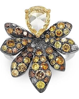 HYT Jewelry Diamond Floral Ring - White