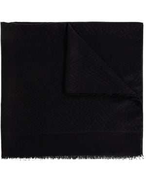 Givenchy Herringbone Fringed Scarf - Black