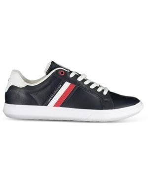 Tommy Hilfiger Logo-Print Panelled Trainers - White