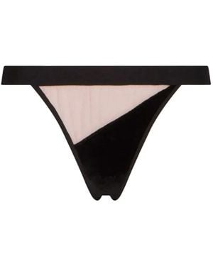 UNDRESS String Daydreaming À Empiècement En Velours - Noir