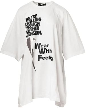 COMME DES GARÇON BLACK X Nike T-Shirt mit grafischem Print - Weiß