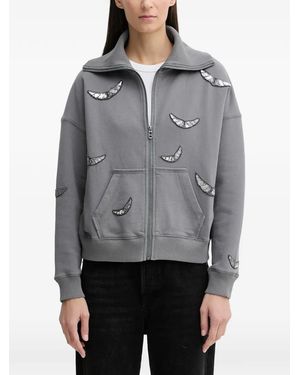 Zadig & Voltaire Zip Track Jacket - Gray