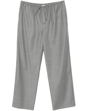 The Row Wool Straight-Leg Trousers - Grey