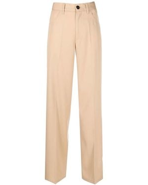 Jil Sander Straight-Leg Wool Pants - Natural