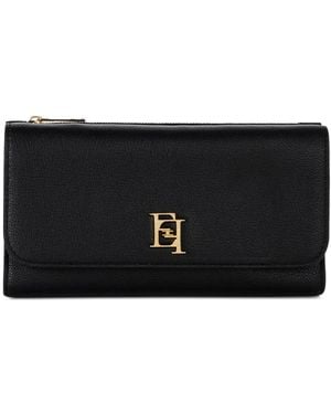 Elisabetta Franchi Chain-Strap Leather Wallet - Black