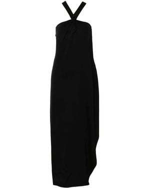Calvin Klein Knot-Detail Halterneck Dress - Black