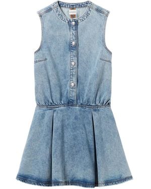 Claudie Pierlot Buttoned Denim Day Dress - Blue