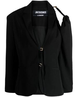 Jacquemus La Veste Galliga Linen-blend Blazer - Black