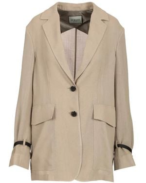 DURAZZI MILANO Button Tab-Sleeve Jacket - Natural