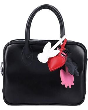 Comme des Garçons Sac En Cuir À Breloque - Black