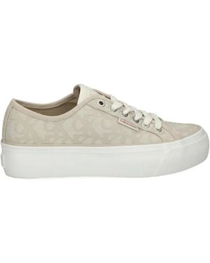 Calvin Klein Platform Logo Low-Top Trainers - Brown