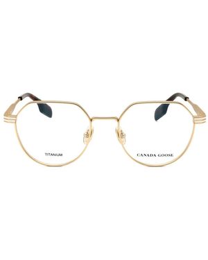 Canada Goose Geometric-Frame Titanium Glasses - Natural
