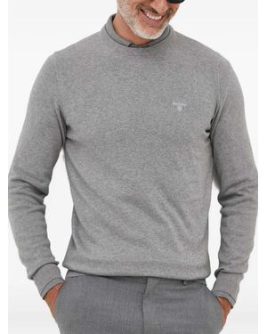 Barbour Logo-Embroidered Jumper - Grey