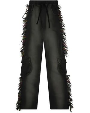 Alchemist Know U Rider Fringe-Trimmed Cargo Pants - Black