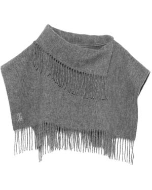 By Malene Birger Fringe-Edge Wool Scarf - Gray