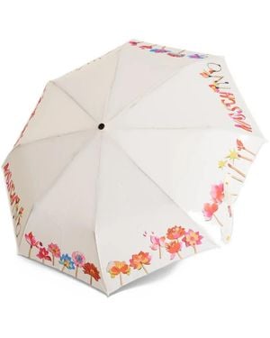 Moschino Matches-Print Umbrella - White