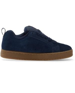 DC Shoes Court Graffik Logo-Appliqué Suede Trainers - Blue
